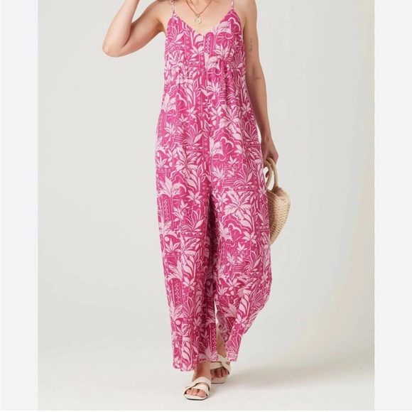 Bila-77 Pants - Bila-77 Floral Jumpsuit